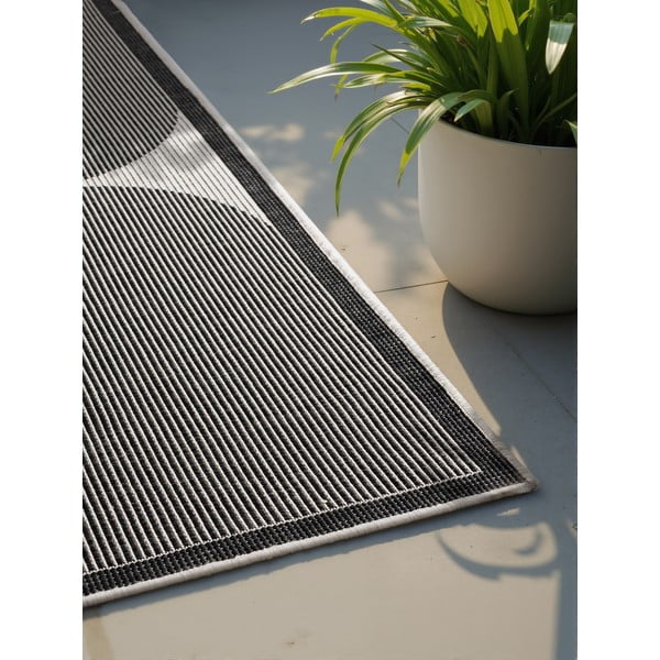 Covor pentru exterior și interior alb-negru 160x230 cm Duet Bowen – NORTHRUGS-image-4