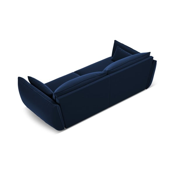 Canapea albastru-închis cu tapițerie din catifea 208 cm Vanda – Mazzini Sofas-image-3