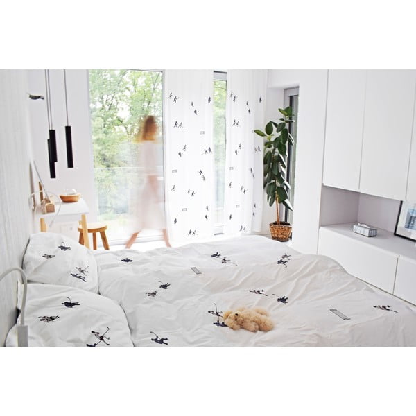 Draperie pentru copii albă din bumbac satinat 110x250 cm Ice Hockey – Butter Kings-image-1