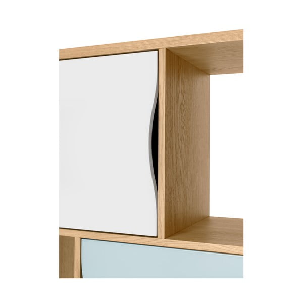 Bibliotecă cu uși Woodman Avon, turcoaz-image-1