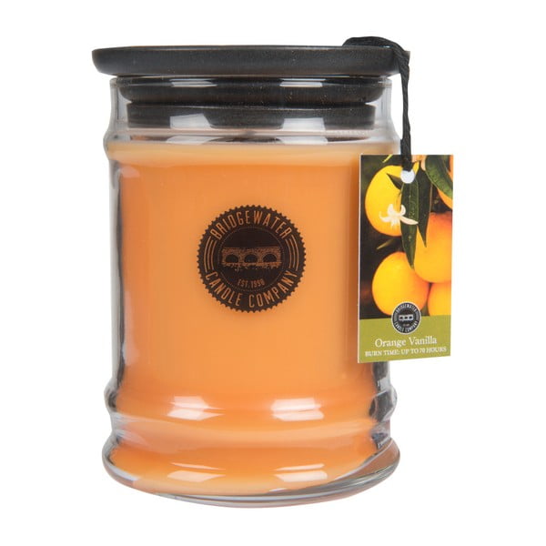 Lumânare parfumată în recipient din sticlă Creative Tops, aromă de portocale și vanilie, 65 - 85 ore