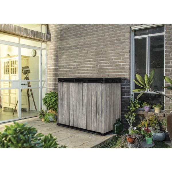 Cutie de depozitare pentru grădină gri din plastic Deco – Keter-image-1