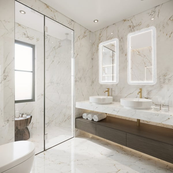 Oglindă de perete cu led 37x70 cm Yuna – Mirrors and More-image-1