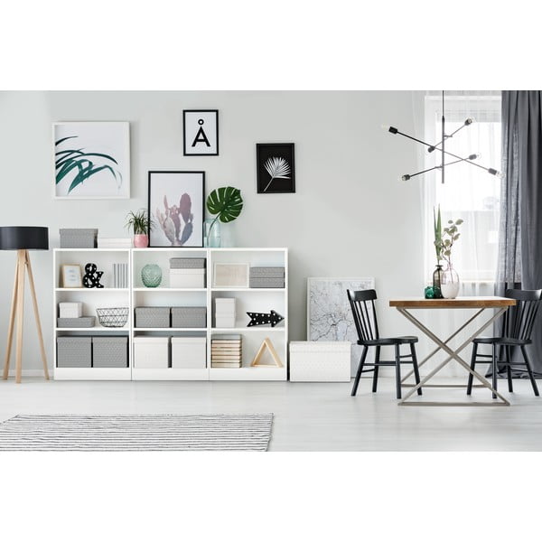 Set 3 cutii depozitare Esselte Home, 32 x 36,5 cm, gri-image-1