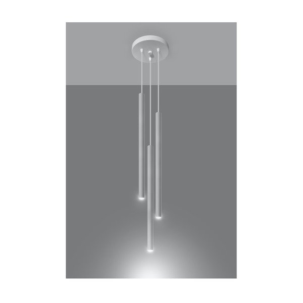 Lustră albă din metal ø 20 cm Fideus – Sollux-image-1