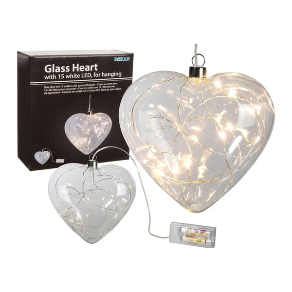 Decorațiune din sticlă cu LED Out of the Blue Heart