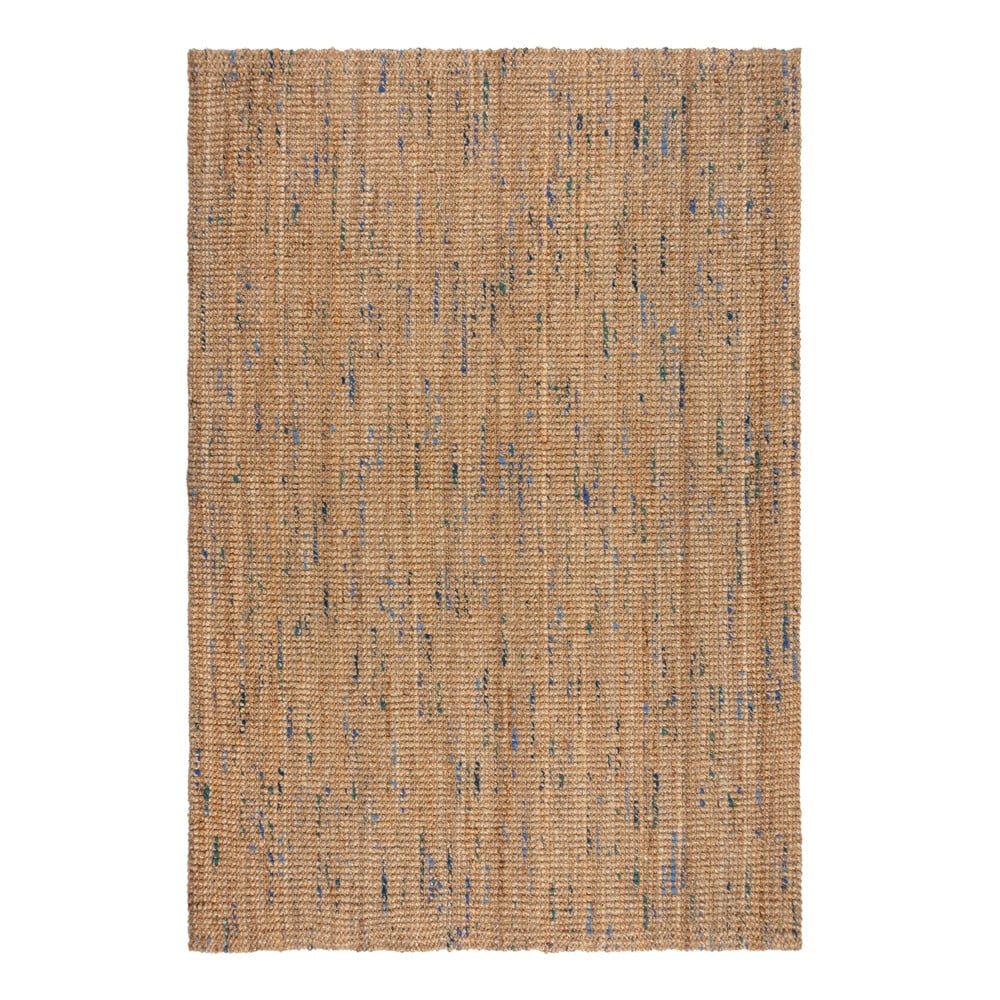 Covor albastru/în culoare naturală țesut manual din iută 160x230 cm Jute Boucle Blue – Flair Rugs