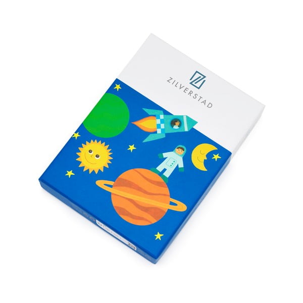 Tacâmuri  argintii din oțel inoxidabil pentru copii 4 buc. Space – Zilverstad-image-4