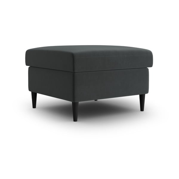 Taburet gri închis cu tapițerie din catifea Kyoto – Cosmopolitan Design-image-1