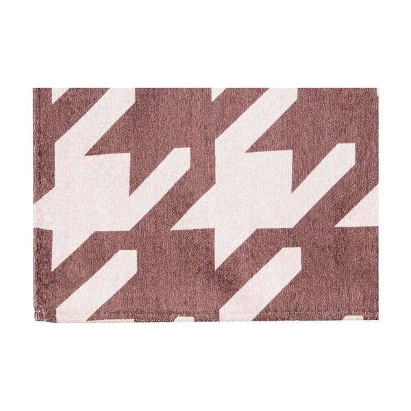 Covor pentru bucătărie foarte rezistent Webtapetti Pied de Poule Brown, 130 x 190 cm-image-3