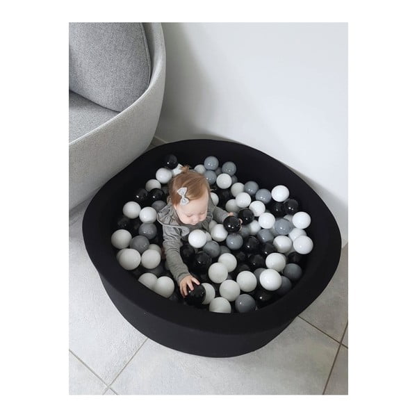 Piscină rotundă pentru copii cu 200 de mingi Misioo, 90 x 40 cm, albastru-image-3