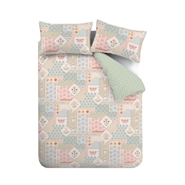 Lenjerie de pat pentru pat dublu cu 3 piese 200x200 cm Folk Patchwork – Catherine Lansfield