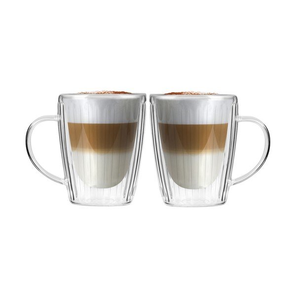 Căni 2 buc. pentru cappuccino din sticlă 250 ml Livio Duo – Vialli Design