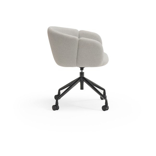 Scaun de birou gri deschis tapițat Add – Teulat-image-2