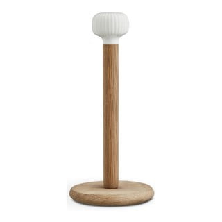 Suport prosoape de hârtie din lemn de stejar cu detaliu din porțelan alb Kähler Design Hammershoi