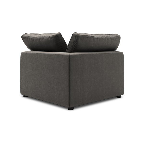 Modul reversibil de colț cu tapițerie din catifea pentru canapea Windsor & Co Sofas Galaxy, maro închis-image-2