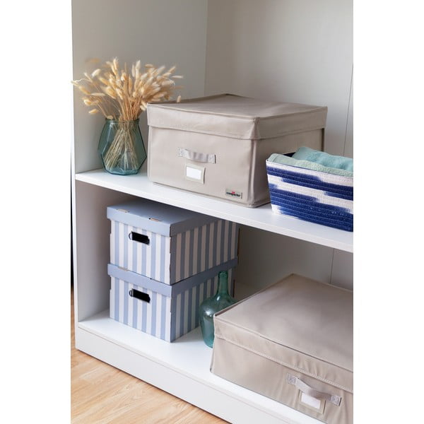Cutii de depozitare din carton cu capac 2 buc. Stripes – Compactor-image-1