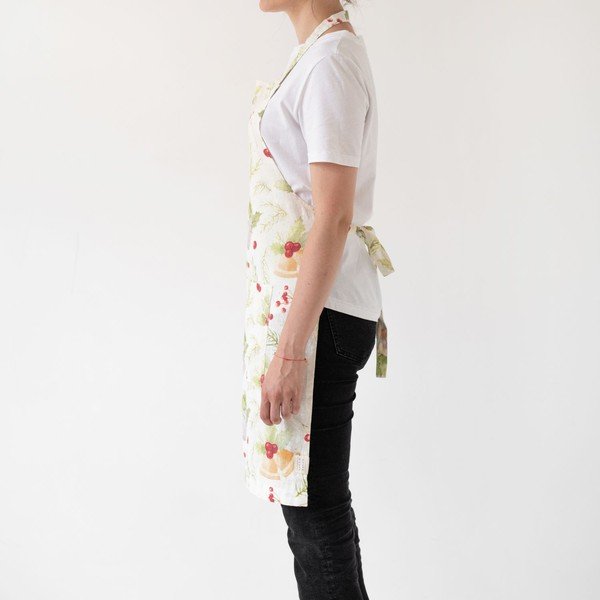 Șorț de bucătărie din in Linen Tales Daily Apron Merry, 80 x 55 cm-image-1