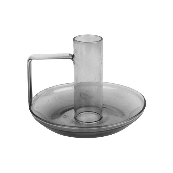 Sfeșnic din sticlă PT LIVING Mod, gri-image-3