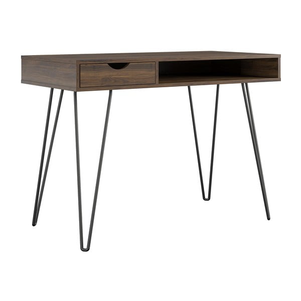 Birou cu aspect de lemn de nuc 49x104 cm Concord – Novogratz