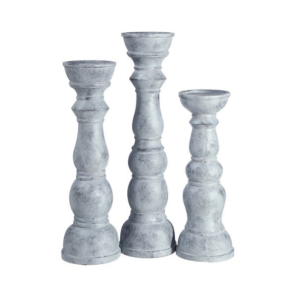 Sfeșnic ceramic Tradition, înălțime 81 cm, gri-image-3