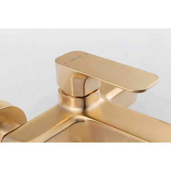 Baterie aurie pentru cadă cu montare pe perete (2 ieșiri) Spy – Sapho-image-1