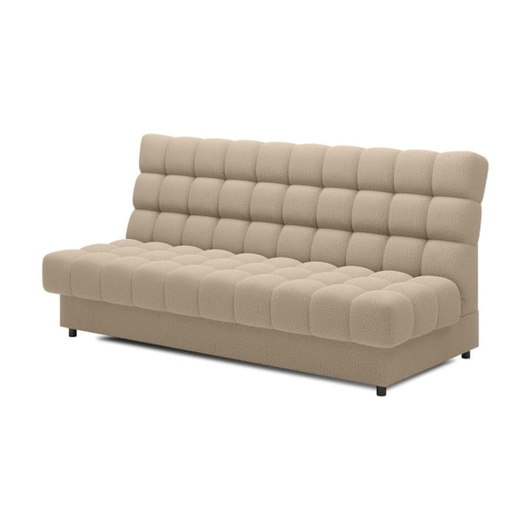 Canapea bej extensibilă/cu spațiu de depozitare cu tapițerie din țesătură bouclé 197 cm Clareta – ELTAP-image-2
