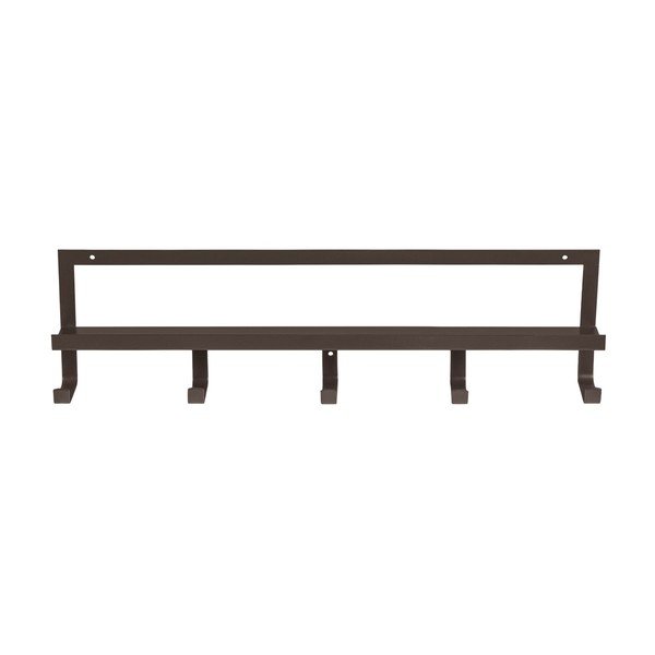 Cuier de perete maro închis cu raft 50 cm Quinn – WOOOD-image-3