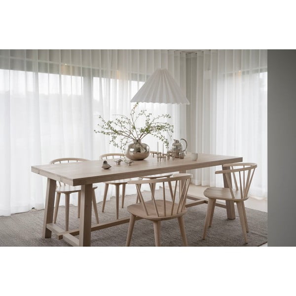 Masă de dining din lemn de stejar lăcuit Rowico Brooklyn, 220 x 95 cm, mat-image-3