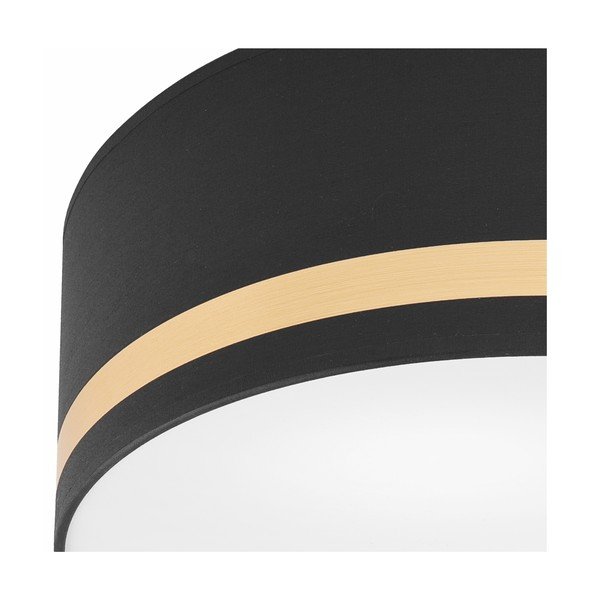 Plafonieră neagră cu abajur textil ø 35 cm Gloria – LAMKUR-image-3
