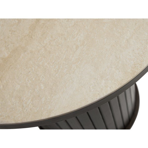 Măsuță auxiliară rotundă cu blat ceramic ø 50 cm Enna – Unique Furniture-image-1