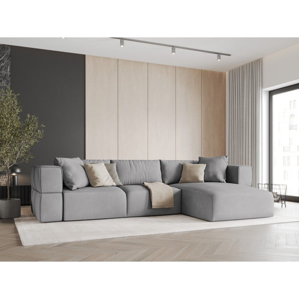 Colțar gri deschis (cu colț pe partea dreaptă) Esther – Milo Casa-image-1