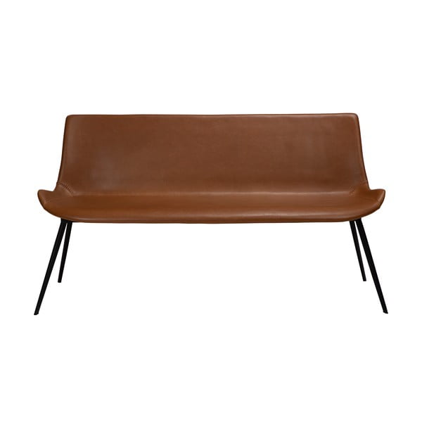 Bancă cu husă din piele artificială DAN-FORM Denmark Hype, maro coniac-image-2