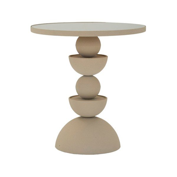 Măsuță auxiliară rotundă cu blat din sticlă ø 40,5 cm Dune – Mauro Ferretti