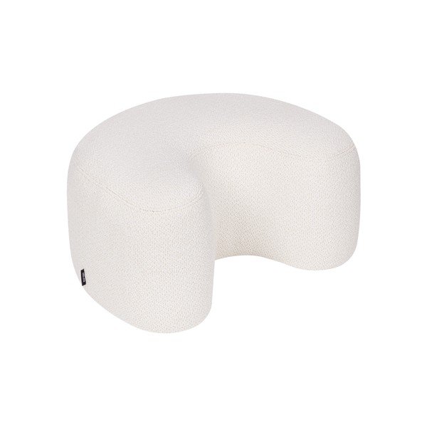 Puf bej cu tapițerie din țesătură bouclé Ü – noo.ma