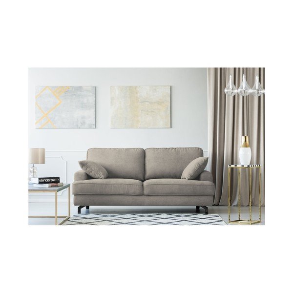 Canapea cu 3 locuri Kooko Home Salsa, gri - maro -image-1