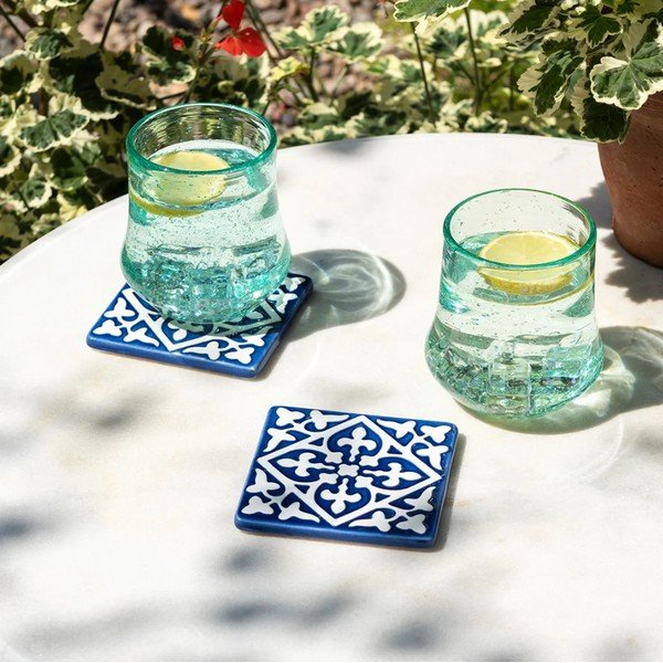 Coasters albastre 2 buc. din ceramică – Rex London-image-1
