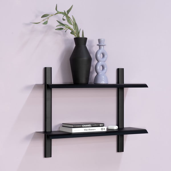 Raft negru etajat din metal 60 cm Hola – Spinder Design-image-1