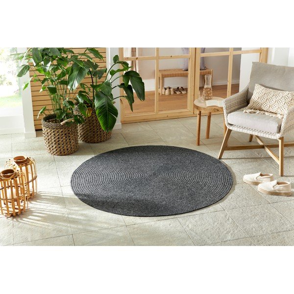 Covor gri rotund de exterior  ø 150 cm - NORTHRUGS-image-1