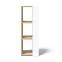 Bibliotecă albă/cu aspect de lemn de stejar 40x114 cm Ella - TemaHome