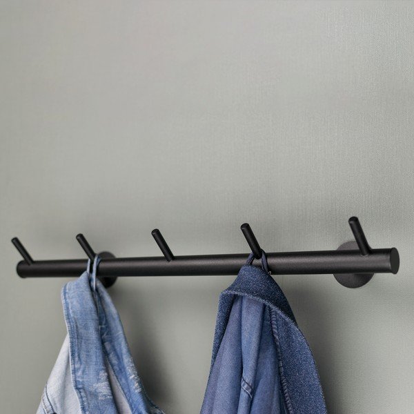 Cuier de perete negru din metal 55 cm Odin – Spinder Design-image-1