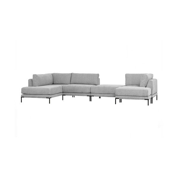 Modul pentru canapea gri deschis (de mijloc) Couple – WOOOD-image-4