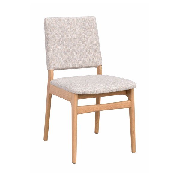 Scaun de dining crem/în culoare naturală din lemn de stejar Medford – Rowico