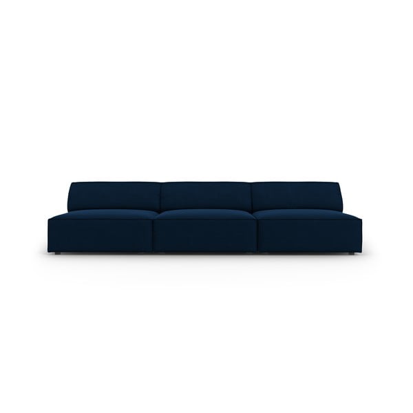 Canapea albastru-închis cu tapițerie din catifea 240 cm Jodie – Micadoni Home