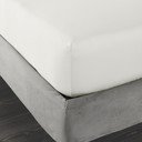 Cearceaf fildeș din bumbac satinat cu elastic 90x190 cm Cotton Sateen – Bianca