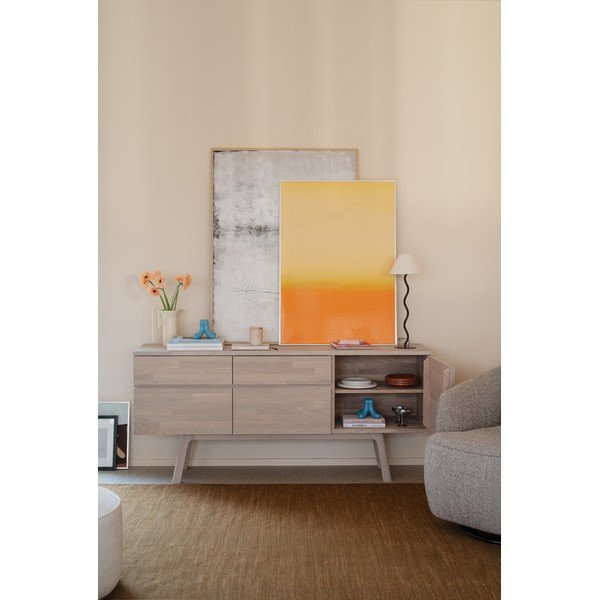 Comodă în culoare naturală deschisă din lemn de stejar 170x77x42 cm Cleardale – Rowico-image-3