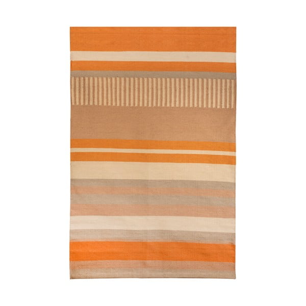 Covor reversibil pentru exterior din plastic reciclat Green Decore Bella, 120 x 180 cm, bej-portocaliu-image-3