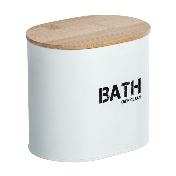 Cutie pentru baie cu capac Wenko Gara, alb-image-4