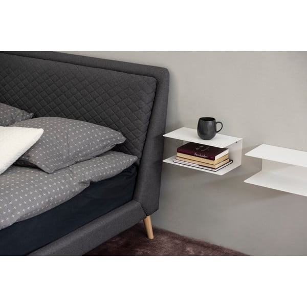 Raft dublu de perete din metal Actona Joliet, lățime 35 cm, alb-image-1