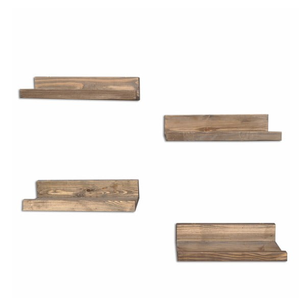 Raft de perete din lemn masiv Simple